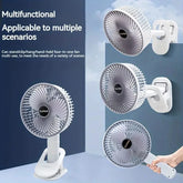 Rechargeable 3-in-1 Clip Fan – Handheld, Desktop & Wall Mounted Portable Fan | ShauqBazaar
