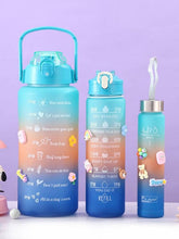 3 Pack Water Bottles Set – 2L, 700ml & 300ml Motivational Bottles | ShauqBazaar