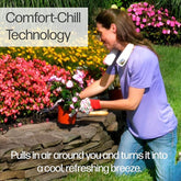 Wearable 3-Speed Neck Cooler Fan – USB Rechargeable for Outdoor & Indoor | ShauqBazaar