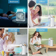 10-Inch Desktop Water Mist Fan – Portable Humidifier Air Cooler with LED Night Light | ShauqBazaar