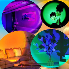 Sunset Lamp Multi Color with Remote – LED Rainbow Projection Night Light | ShauqBazaar