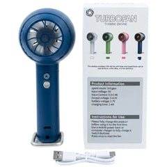 TurboFan Rechargeable Mini Cooling Fan – Portable USB Handheld Fan 3 Speeds | ShauqBazaar