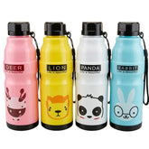 Kids Water Bottle 650ml – Cute Minions Panda Rabbit Design Leak-Proof BPA Free | ShauqBazaar