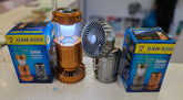 6-in-1 Portable Camping Lantern – Solar Rechargeable LED Light with Fan | ShauqBazaar