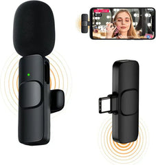 K8 Type-C Wireless Microphone – Portable Clip-On Mic for Phone & Camera | ShauqBazaar