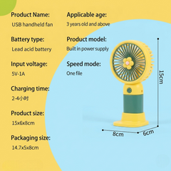 Portable Mini Rechargeable Fan with Desktop Stand – Buy Online | ShauqBazaar
