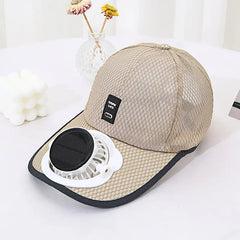 Solar Charging Fan Cap – Outdoor Sports Hat with Built-in Fan for Men & Women | ShauqBazaar