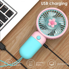 Portable Mini Rechargeable Fan with Desktop Stand – Buy Online | ShauqBazaar