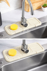 Sink Faucet Absorbent Mat – Silicone Splash Guard Drain Pad | ShauqBazaar