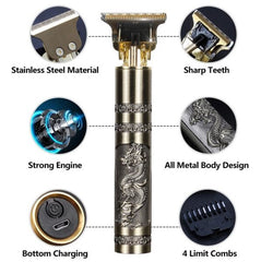 Vintage T9 Hair & Beard Trimmer – Professional Cordless Grooming Tool | ShauqBazaar