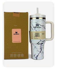 Stanley Quencher H2.0 FlowState Tumbler 1200ml 40oz Black Marble | ShauqBazaar