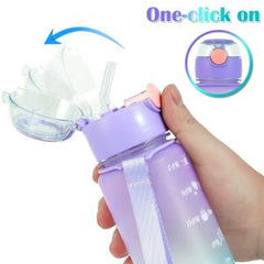 3 Pack Water Bottles Set – 2L, 700ml & 300ml Motivational Bottles | ShauqBazaar
