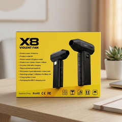 X8 Violent Fan – Portable Mini Turbo Jet Fan with Digital Display | ShauqBazaar