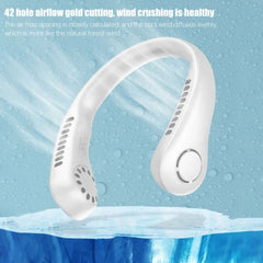 Mini Bladeless Neck Fan – Rechargeable Portable Air Cooler for Summer | ShauqBazaar