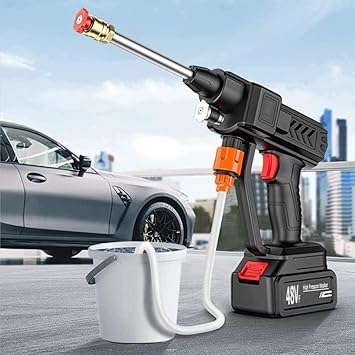 Automatic Cordless Car Wash Spray Gun 48V – High Pressure Wireless Washer | ShauqBazaar