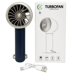 TurboFan Rechargeable Mini Cooling Fan – Portable USB Handheld Fan 3 Speeds | ShauqBazaar