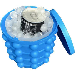 Silicone Ice Genie Cube Maker – 2-in-1 Portable Ice Bucket Mold for Travel | ShauqBazaar