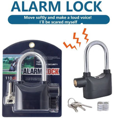 High-Security Gembok Alarm Lock – Waterproof Siren Padlock for Bike & Door | ShauqBazaar