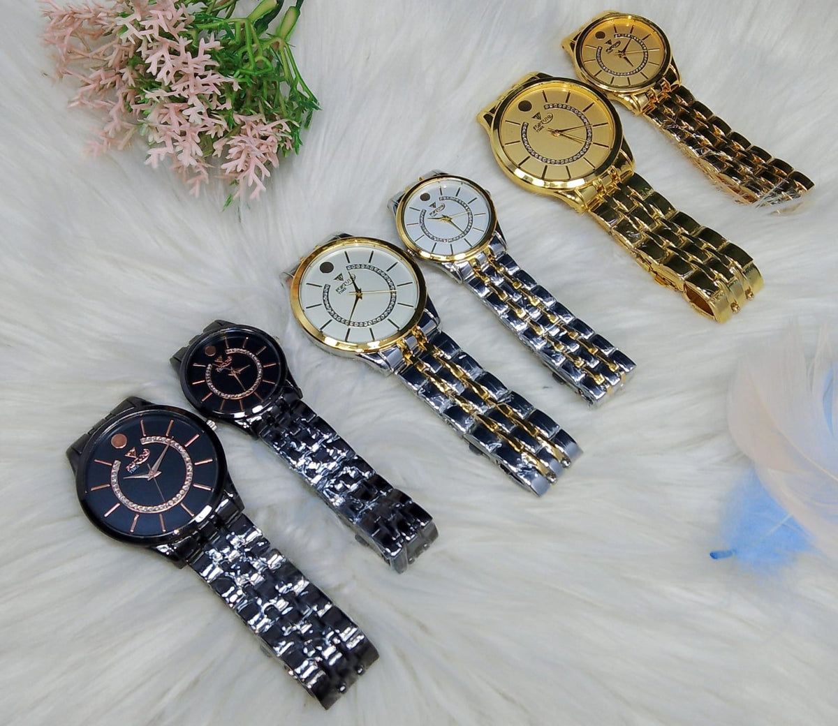 Fortune Time Couple Watches – Stylish Matching Wrist Watches for Pairs | ShauqBazaar