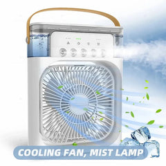 10-Inch Desktop Water Mist Fan – Portable Humidifier Air Cooler with LED Night Light | ShauqBazaar