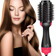 3-in-1 Hair Dryer Brush – Straightener & Curler Comb Styler for All Hair Types | ShauqBazaar