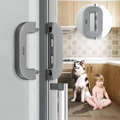 Child Safety Refrigerator Door Lock – Self-Adhesive Double Button Fridge Lock | ShauqBazaar