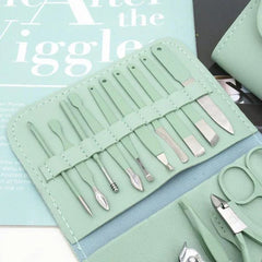 Premium 16-Piece Nail Care Kit – Stainless Steel Manicure & Pedicure Set | ShauqBazaar