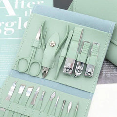 Premium 16-Piece Nail Care Kit – Stainless Steel Manicure & Pedicure Set | ShauqBazaar