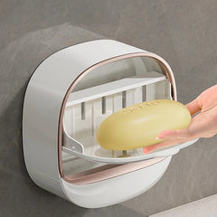 Wall Mounted Soap Holder Box – Punch Free Drain Laundry Soap Box | ShauqBazaar