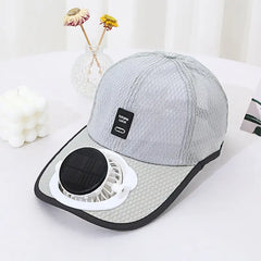 Solar Charging Fan Cap – Outdoor Sports Hat with Built-in Fan for Men & Women | ShauqBazaar