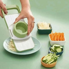 5-in-1 Multifunctional Vegetable Cutter & Slicer – Stainless Steel Kitchen Tool | ShauqBazaar
