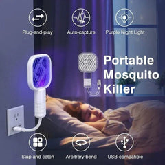 Portable USB Bug Zapper Racket with UV Light – Electric Mosquito Killer | ShauqBazaar