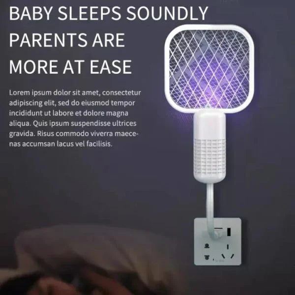 Portable USB Bug Zapper Racket with UV Light – Electric Mosquito Killer | ShauqBazaar